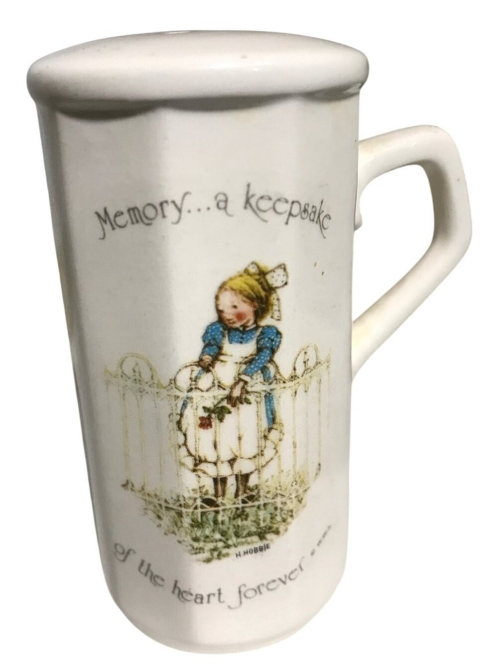Holly Hobbie Ceramic Salt Shaker Vintage Memory Keepsake White 3.75"
